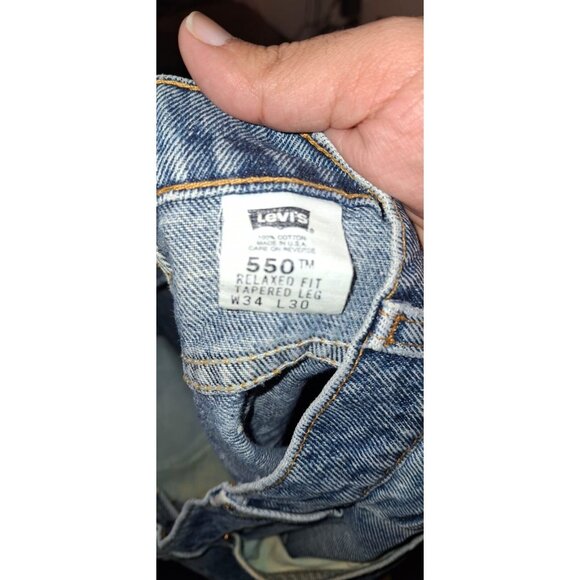 Vintage Levi's 550 Orange Tab Jeans Mens 34x30 Relaxed Tapered Fit USA Made - Picture 5 of 5